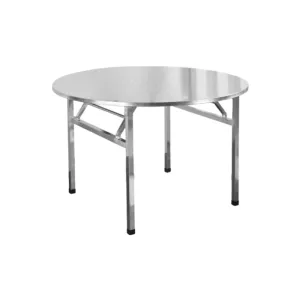 140 X 140Cm Stainless Steel Foldable Round Table Ft-140