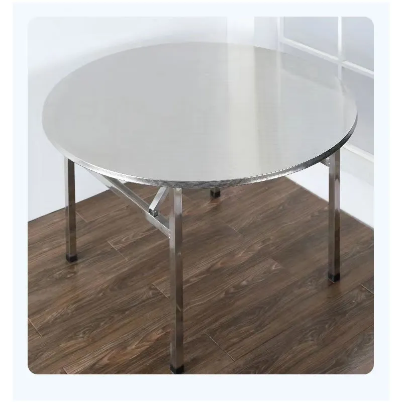 140 X 140Cm Stainless Steel Foldable Round Table Ft-140