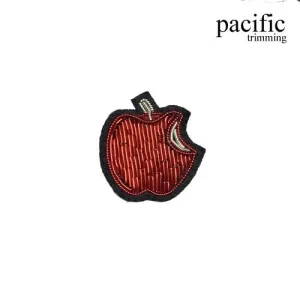 1" Zari Embroidery Apple Emblem Patch Sew On : PA0MT528