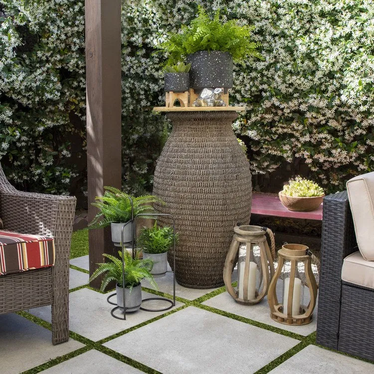 22" Metal Three-Tier Foldable Planters - Black