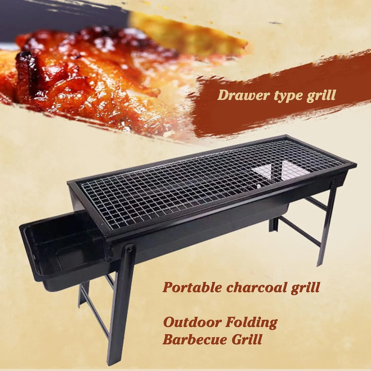 36X10.5X28Cm Portable Bbq Grill