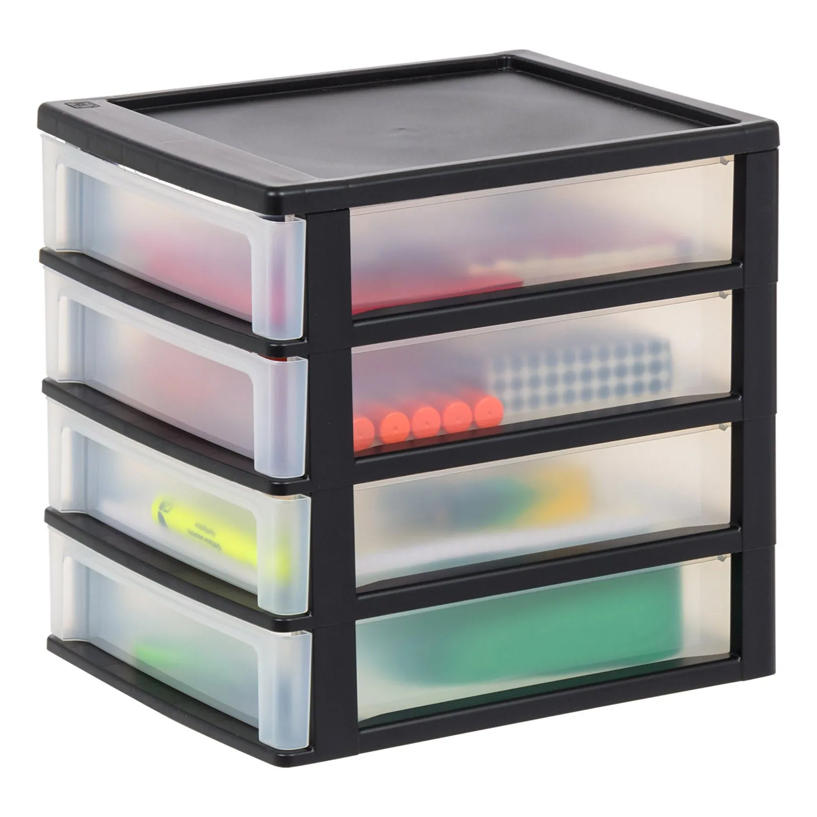 4- Drawer Desktop Storage Unit, White Pack of 2