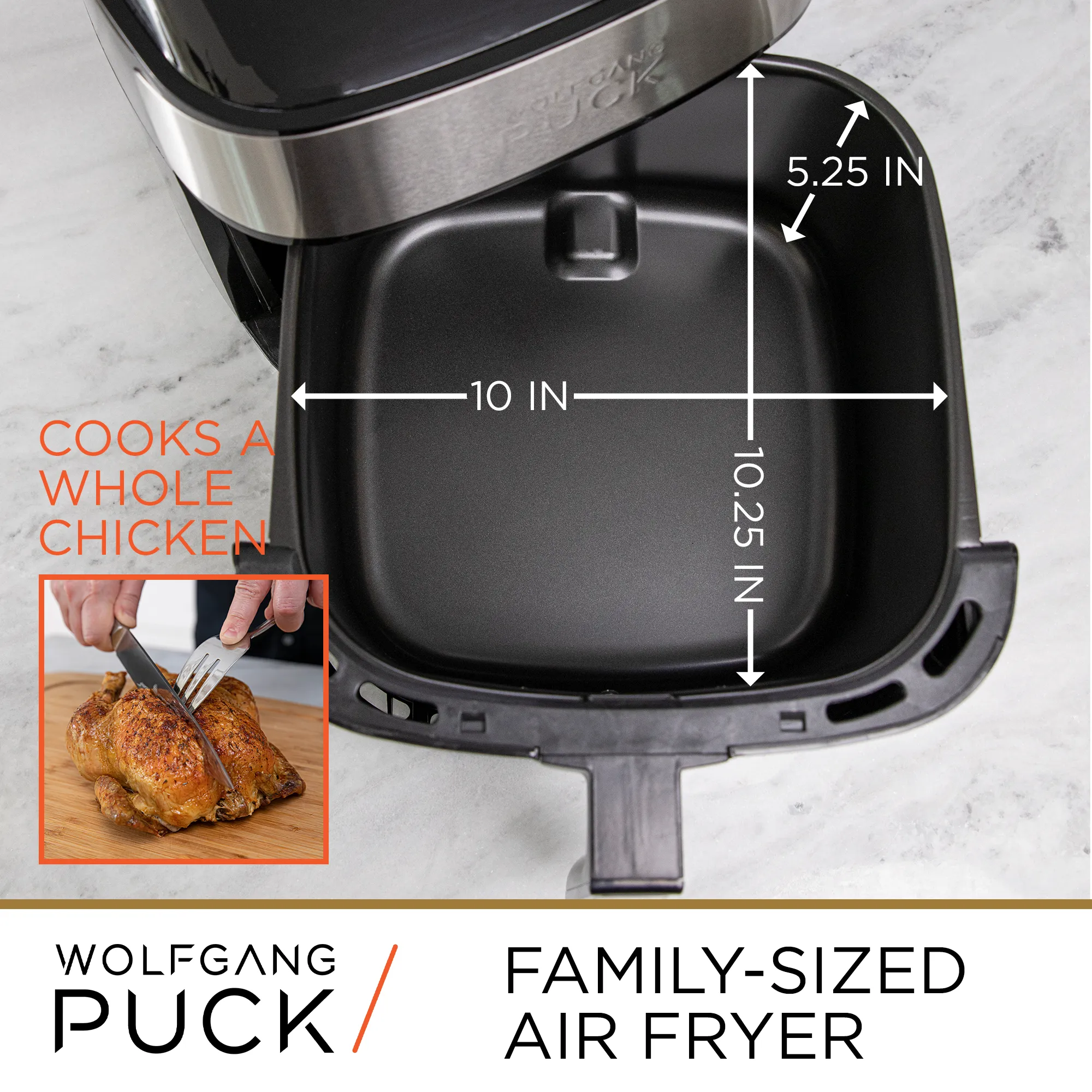 9.7QT Stainless Steel Air Fryer