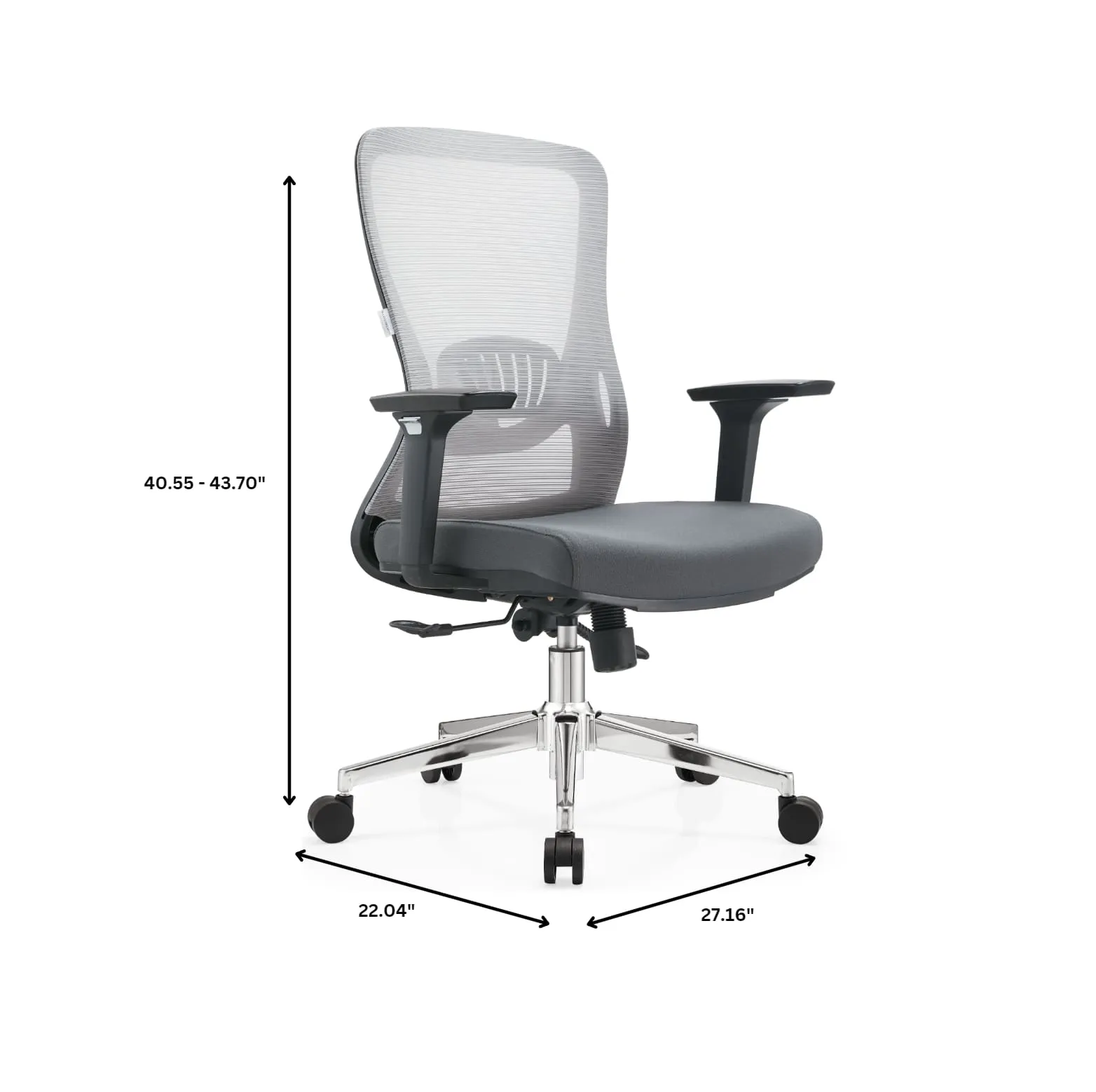 Adorit Series Ergonomic Office Chair with Mesh Back and Upholstered Seat