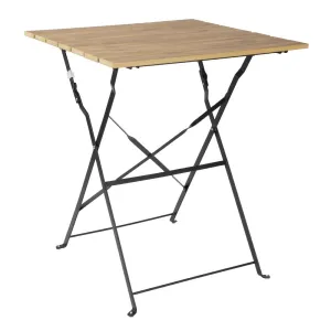 Bolero Perth Pavement Style Square Table Wood Effect - FU538