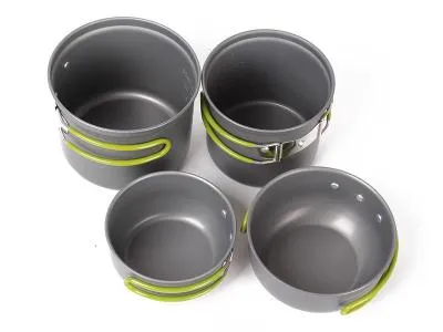 Camping Hiking Camping Cooking Pot Set 4pcs