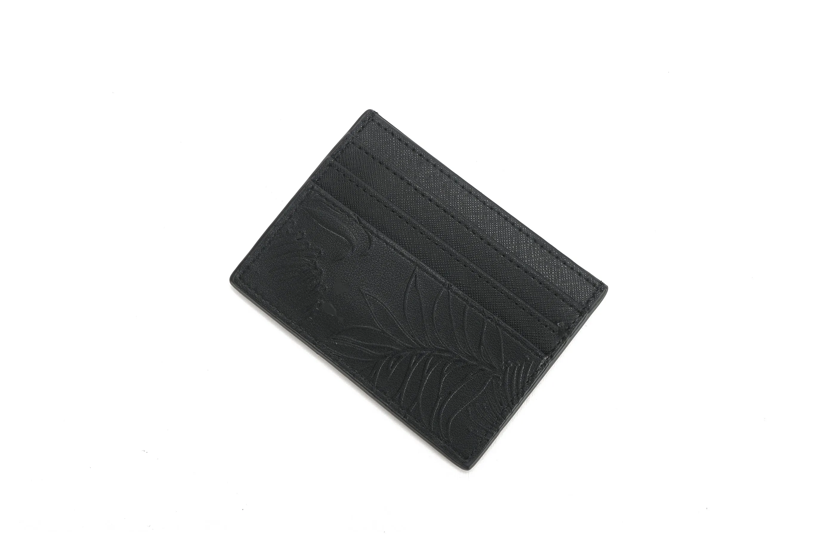 Card Case Meilany Lehua Embossed Black