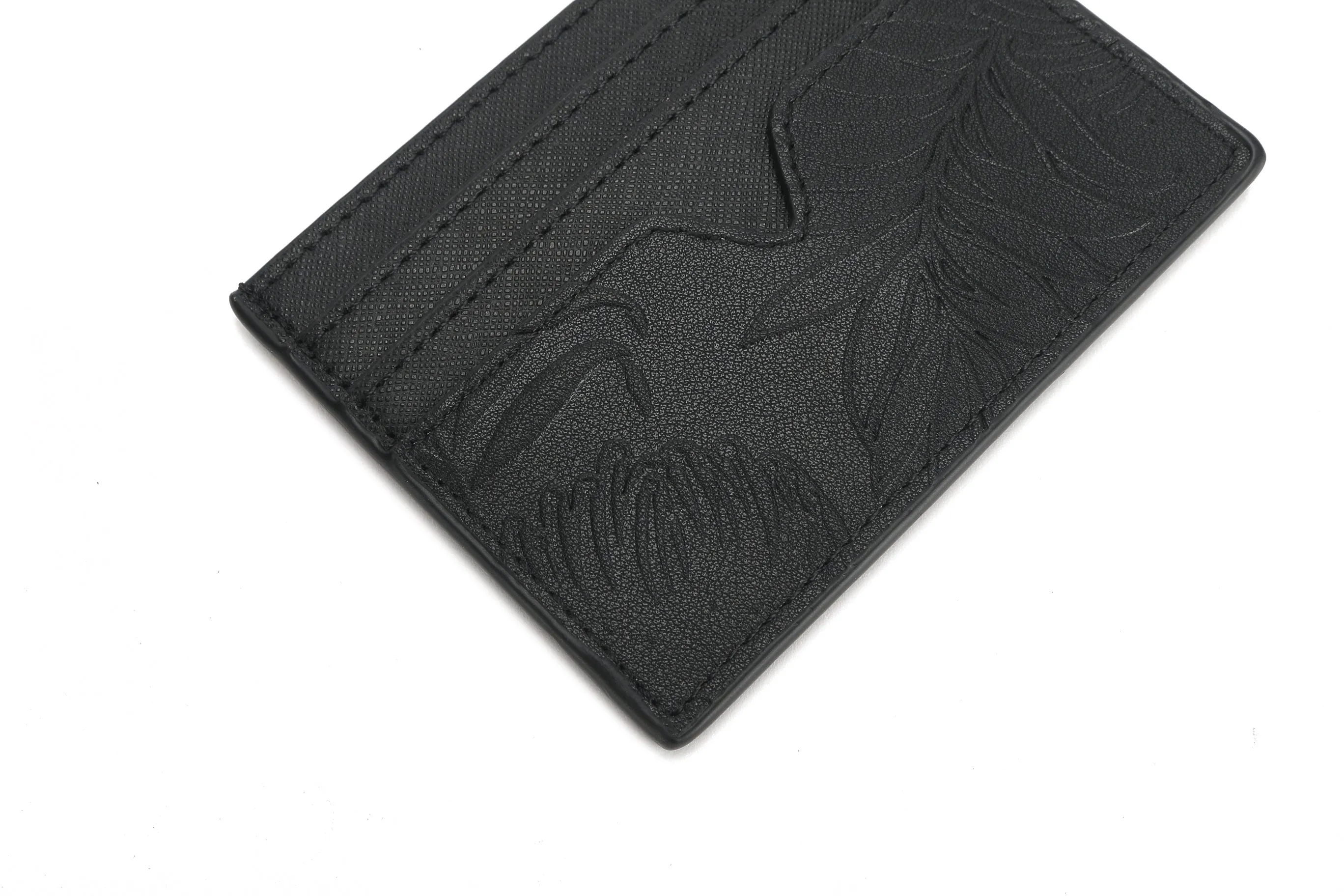 Card Case Meilany Lehua Embossed Black