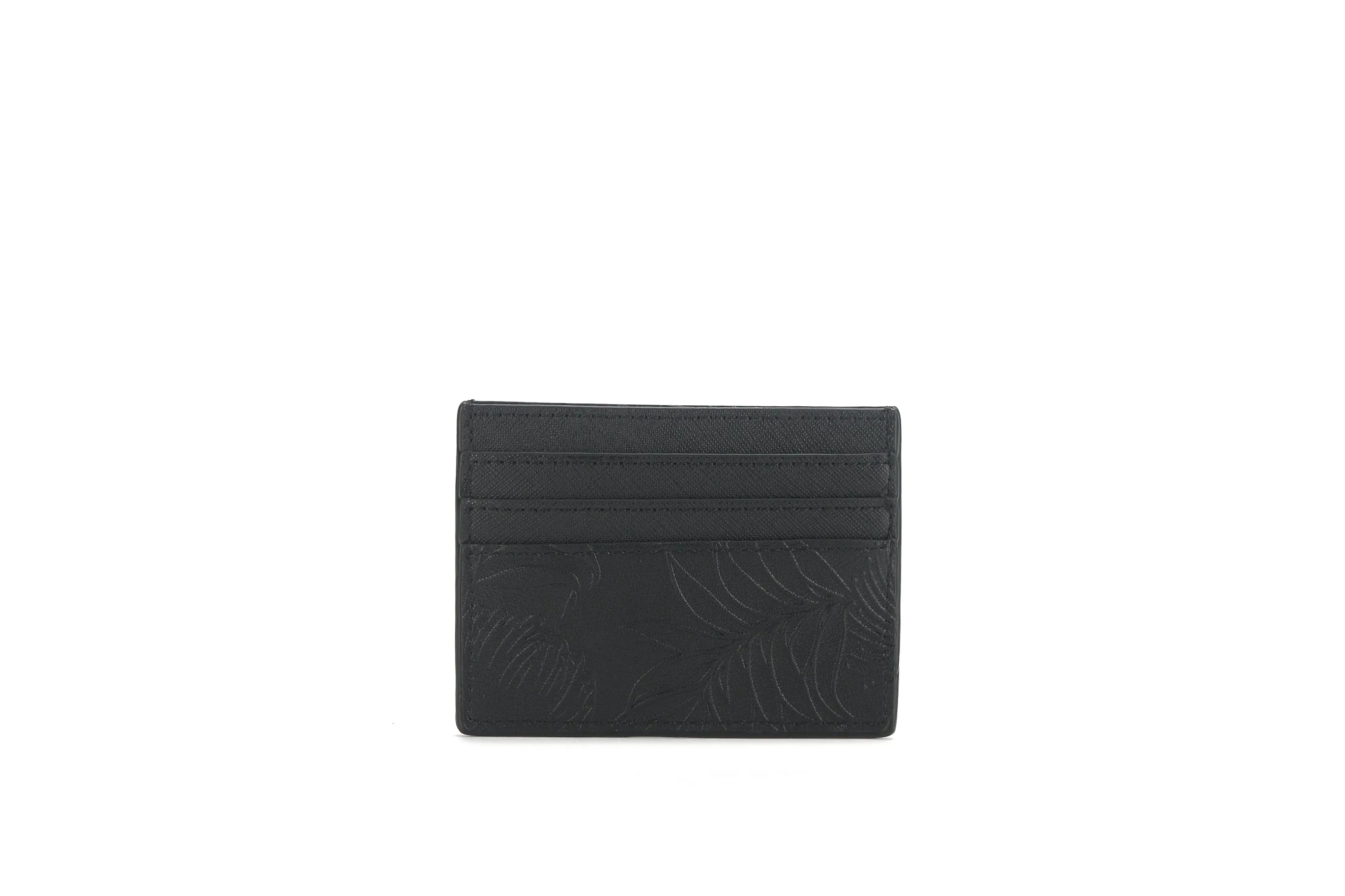 Card Case Meilany Lehua Embossed Black