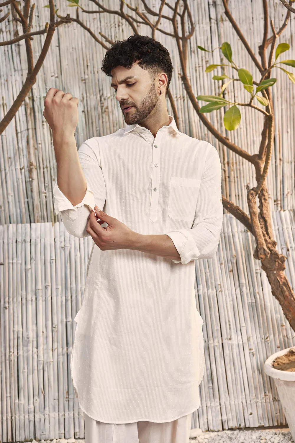 Cotton Pathani With Salwar - Set Of 2