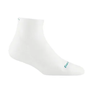 Darn Tough Vermont Women's Run Quarter Ultra Lightweight Running Sock - White