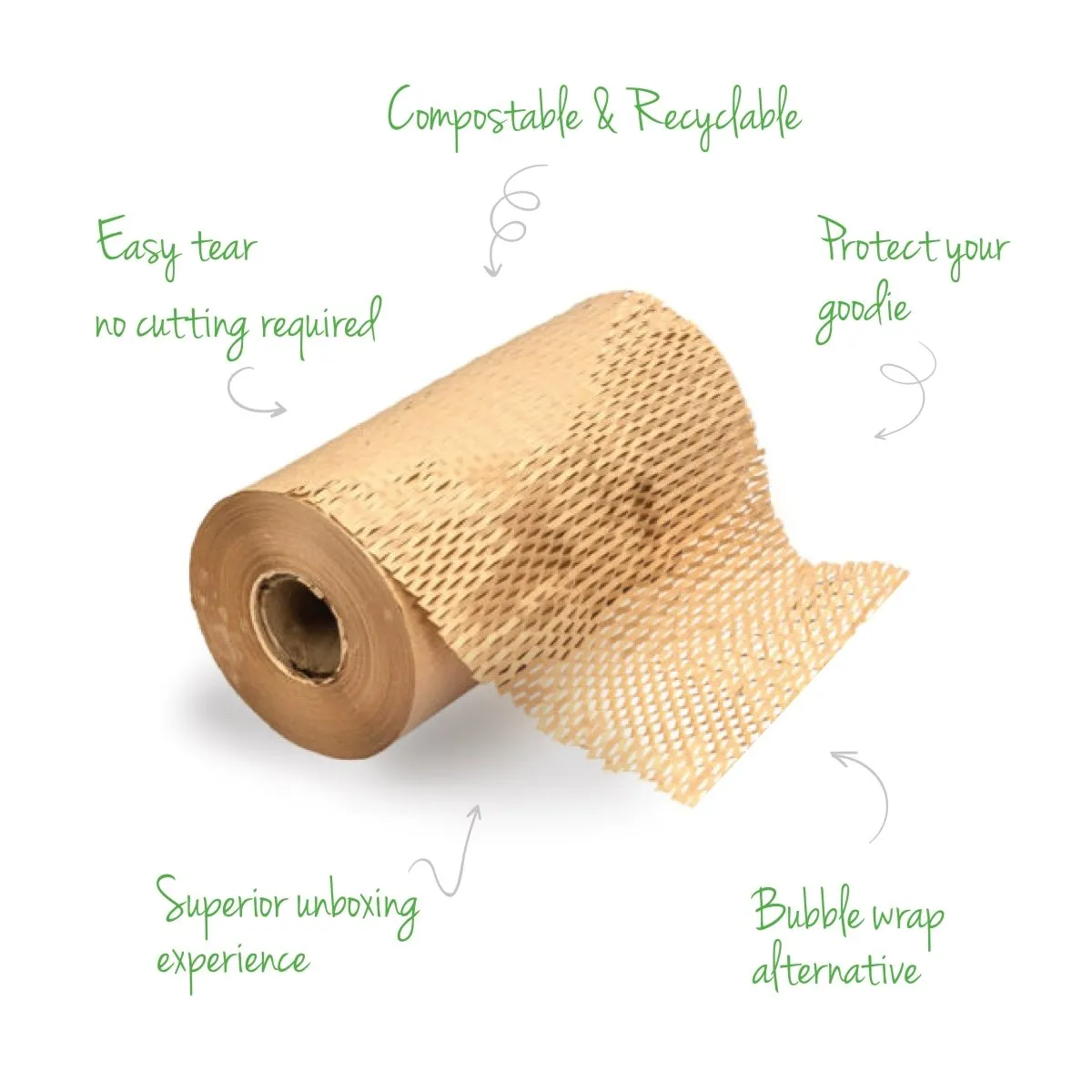 Eco-friendly Honeycomb Paper Bubble Wrap | (50M X15")