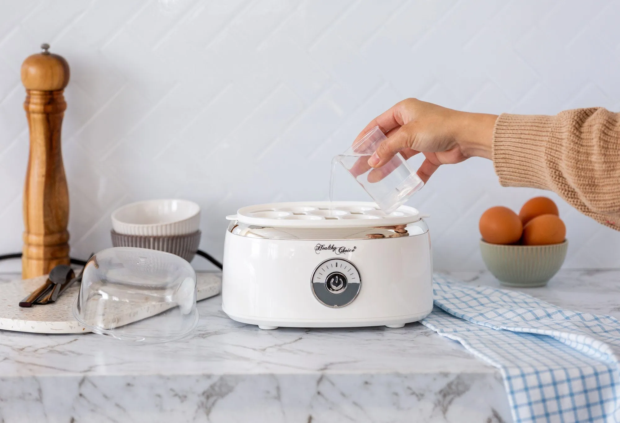 Electric Egg Steamer, Fits 7 Eggs & Cooks Perfectly