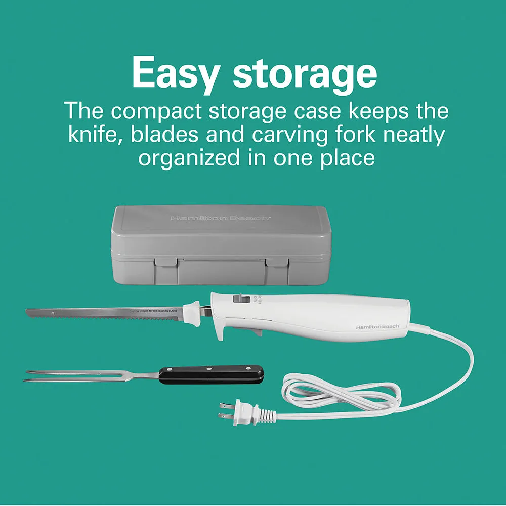Electric Knife Set with Fork and Case 74251