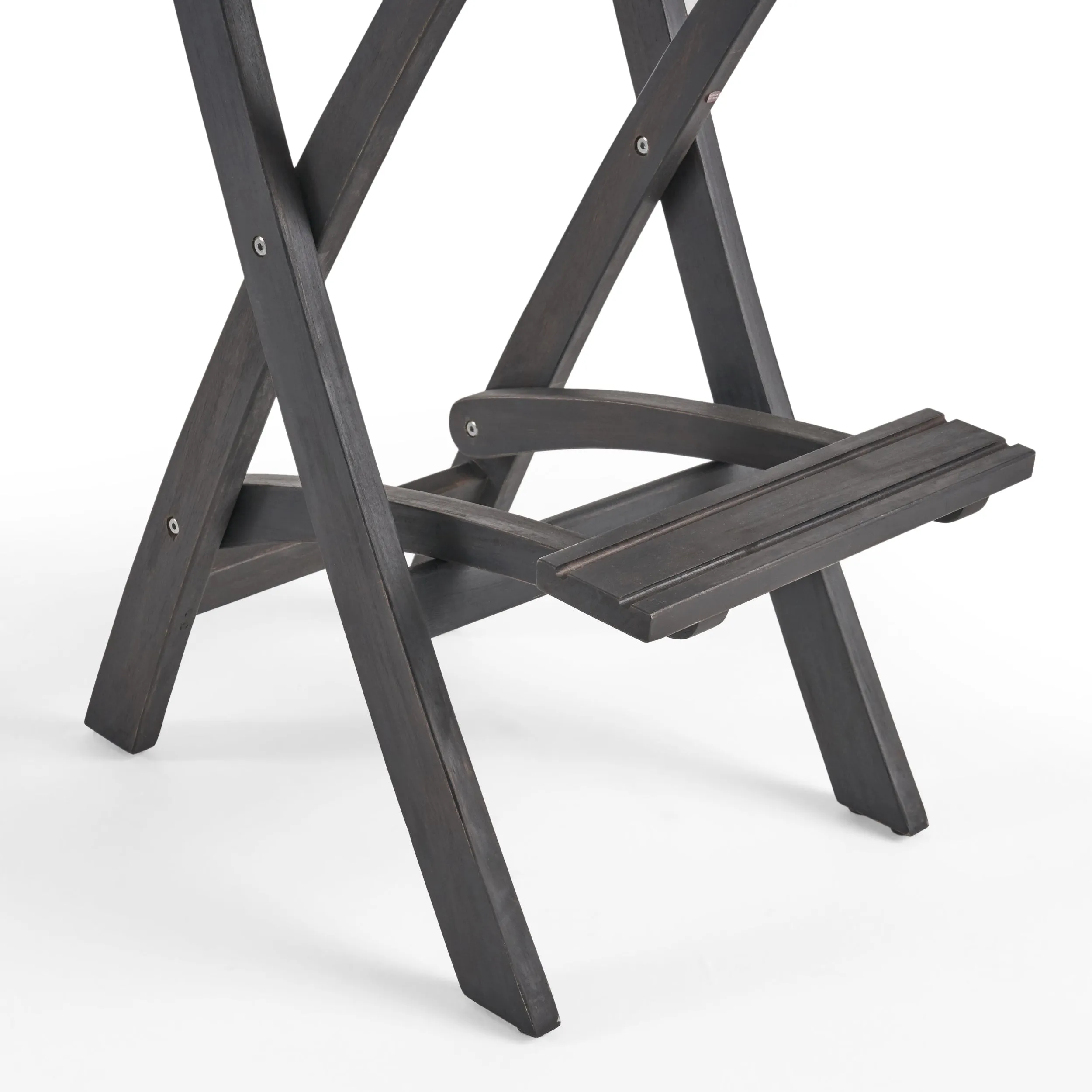 Elizabeth Outdoor 26" Square 3 Piece Wood and Wicker Bar Height Set