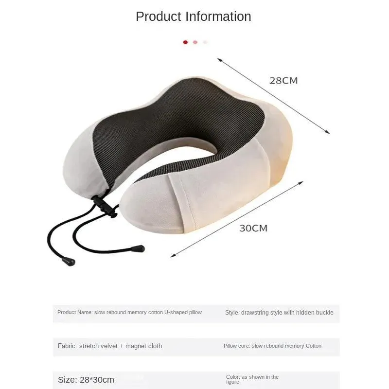 Ergonomic Memory Foam U Shaped Neck Pillow for Ultimate Travel and Home Comfort