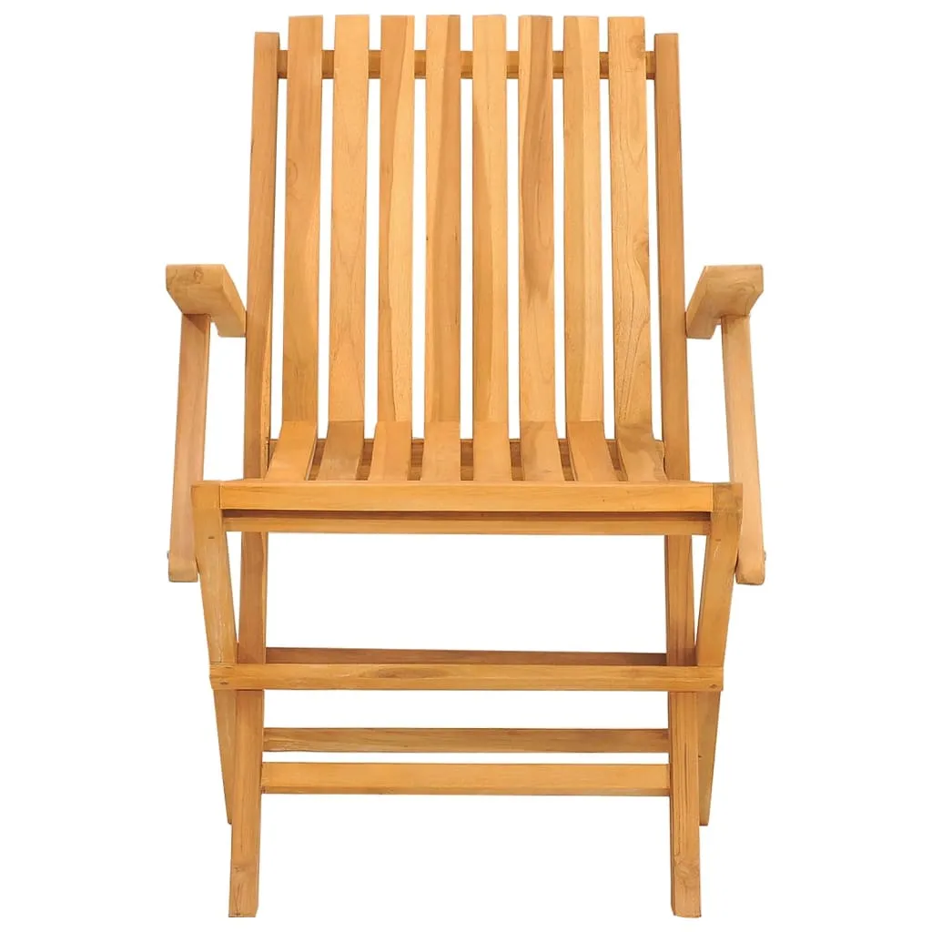 Folding Patio Chairs 2 pcs 24"x26.4"x35.4" Solid Wood Teak