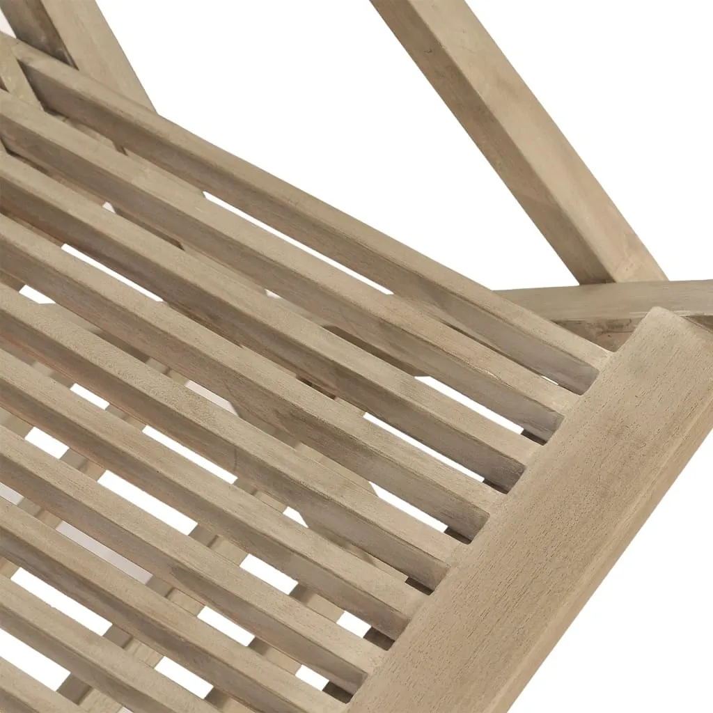 Folding Patio Chairs Outdoor Lawn Chair Furniture Gray Solid Wood Teak