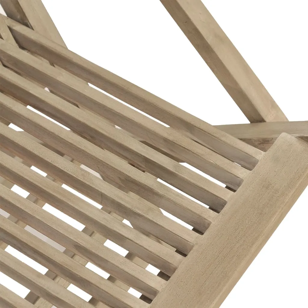 Folding Patio Chairs Outdoor Lawn Chair Furniture Gray Solid Wood Teak