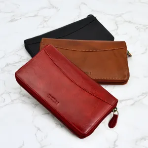 Gabriella Women's Italian Leather Zip Around Wallet