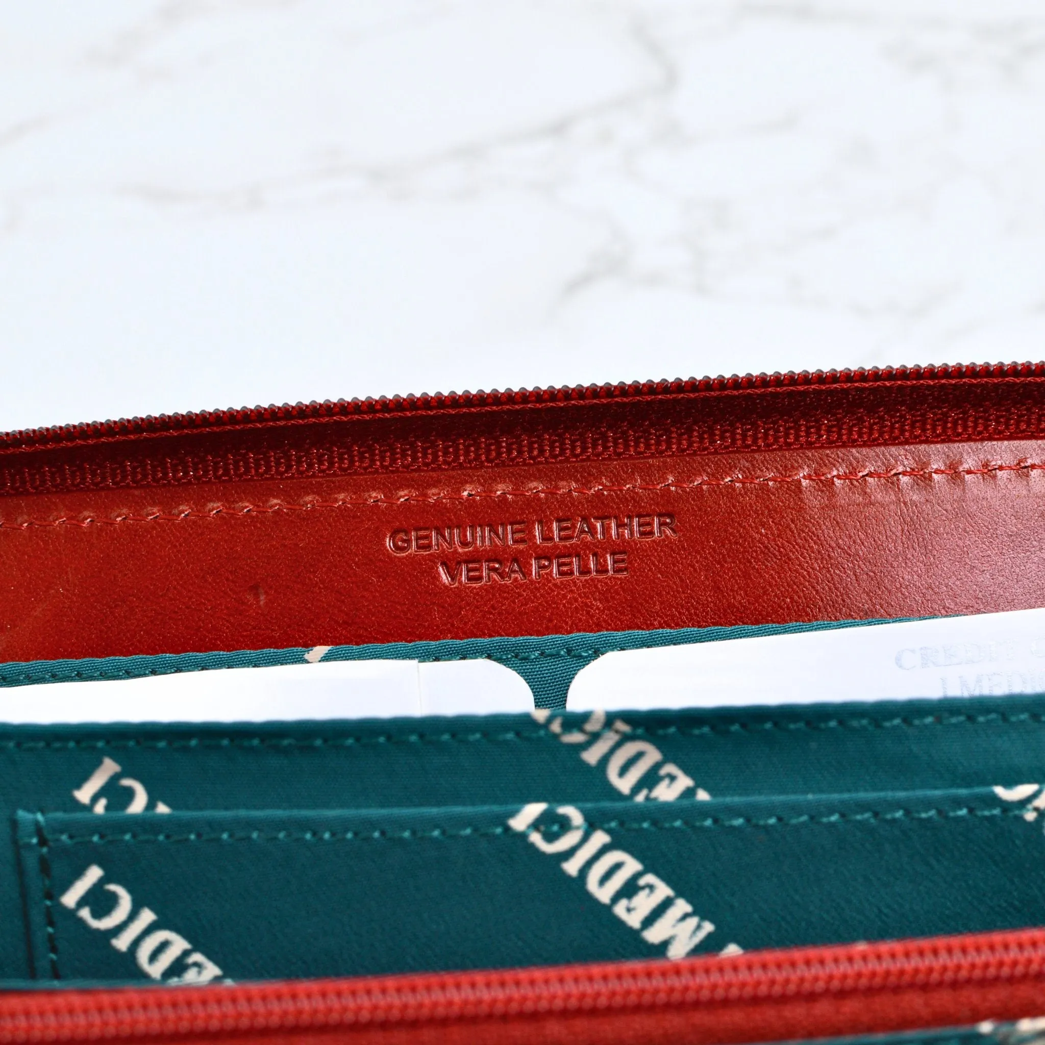 Gabriella Women's Italian Leather Zip Around Wallet