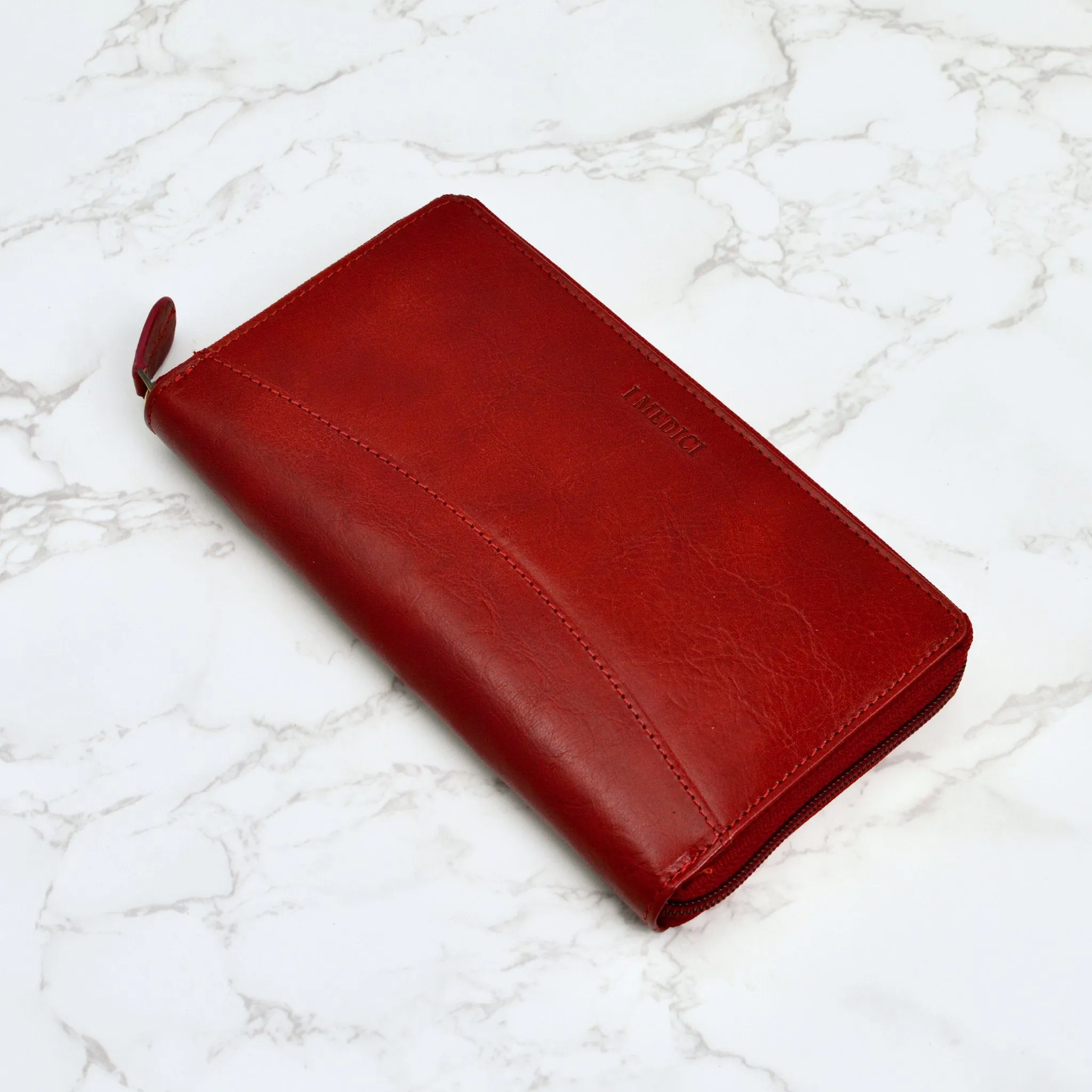 Gabriella Women's Italian Leather Zip Around Wallet
