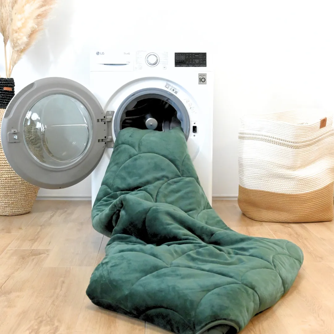 HappyDuvet - Velvet - Dark Green - All season Coverless duvet