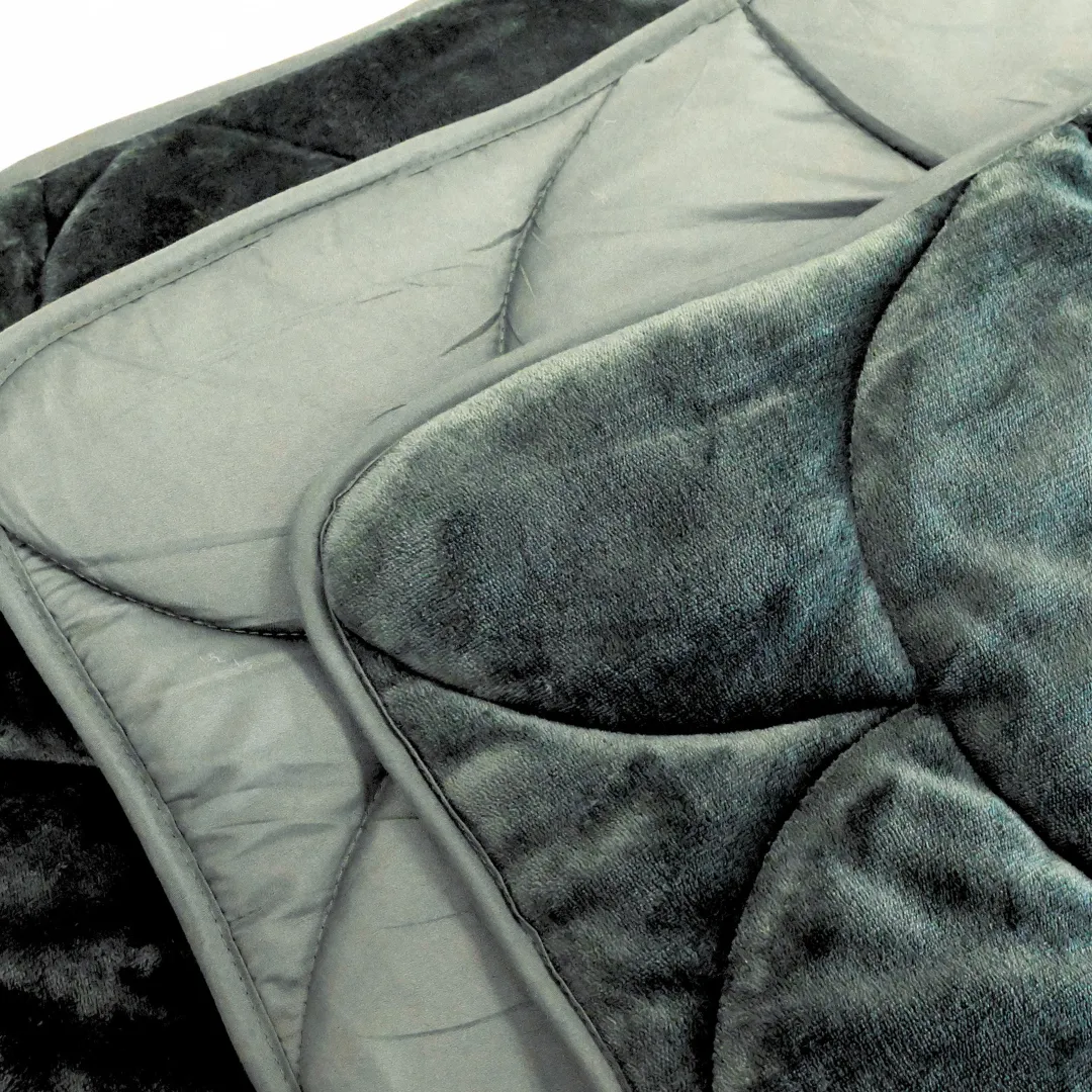 HappyDuvet - Velvet - Dark Green - All season Coverless duvet
