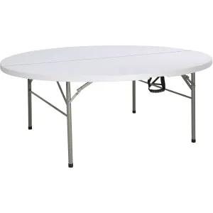 HC270 Bolero Round PE Centre Folding Table White 6ft (Single)