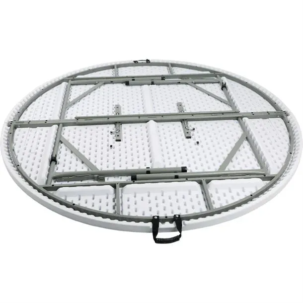 HC270 Bolero Round PE Centre Folding Table White 6ft (Single)