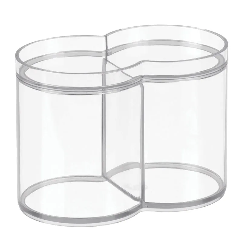 iDesign Clarity Clear Plastic Dual Canister