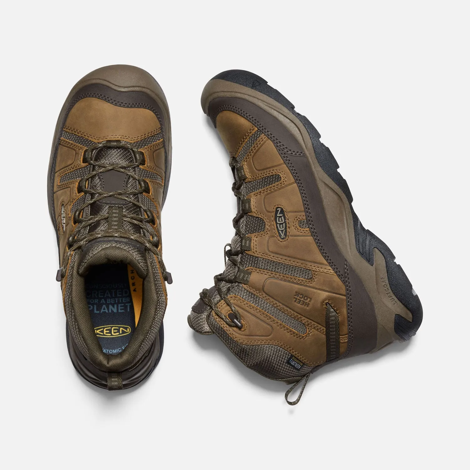 Keen Circadia Mid WP Mens Bison Brindle