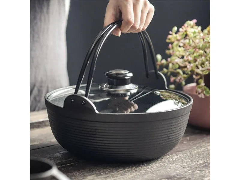 Kitchen Thickened Cast Iron Stew Pot - 25cm