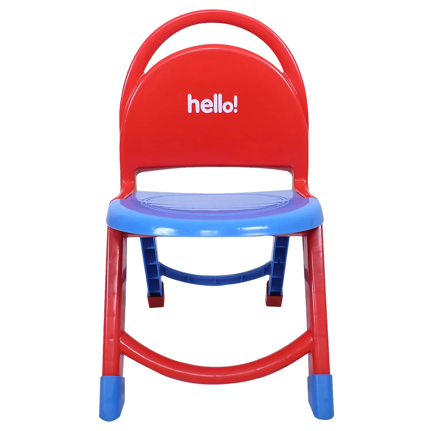 Kuber Industries Chair for Kids | Plastic Kids Foldable Chair | Baby Chair | School Study Chair | Toddler Chair | Indoor or Outdoor Use for Kids | Capacity 80 Kg | Red & Blue