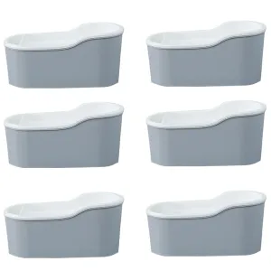 Kuber Industries Seasoning Storage Box Set With Spoon|Small Kitchen Spice Rack|Extra Storage| Pack of 6|Grey
