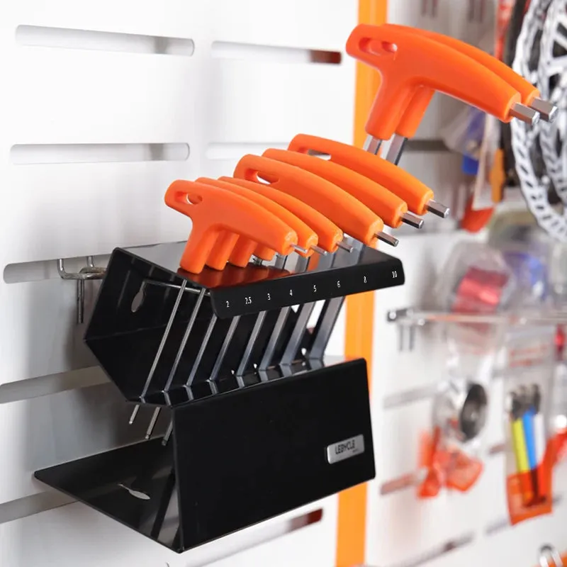 LeBycle 2.5/3/4/5/6/8/10MM Hexagonal Brackets Bike Shop Wrench Storage Bracket Bicycle Hexagonal Tools