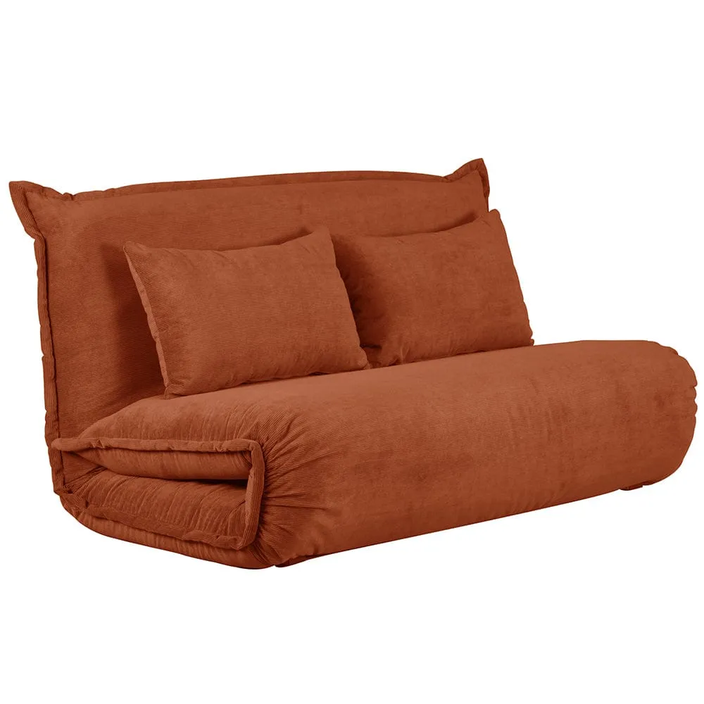 Lola Corduroy Foldable Sofa Bed with Pillows