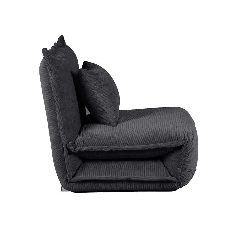 Lola Corduroy Foldable Sofa Bed with Pillows