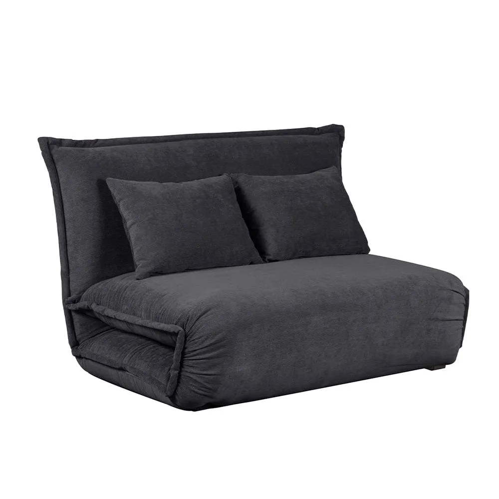 Lola Corduroy Foldable Sofa Bed with Pillows