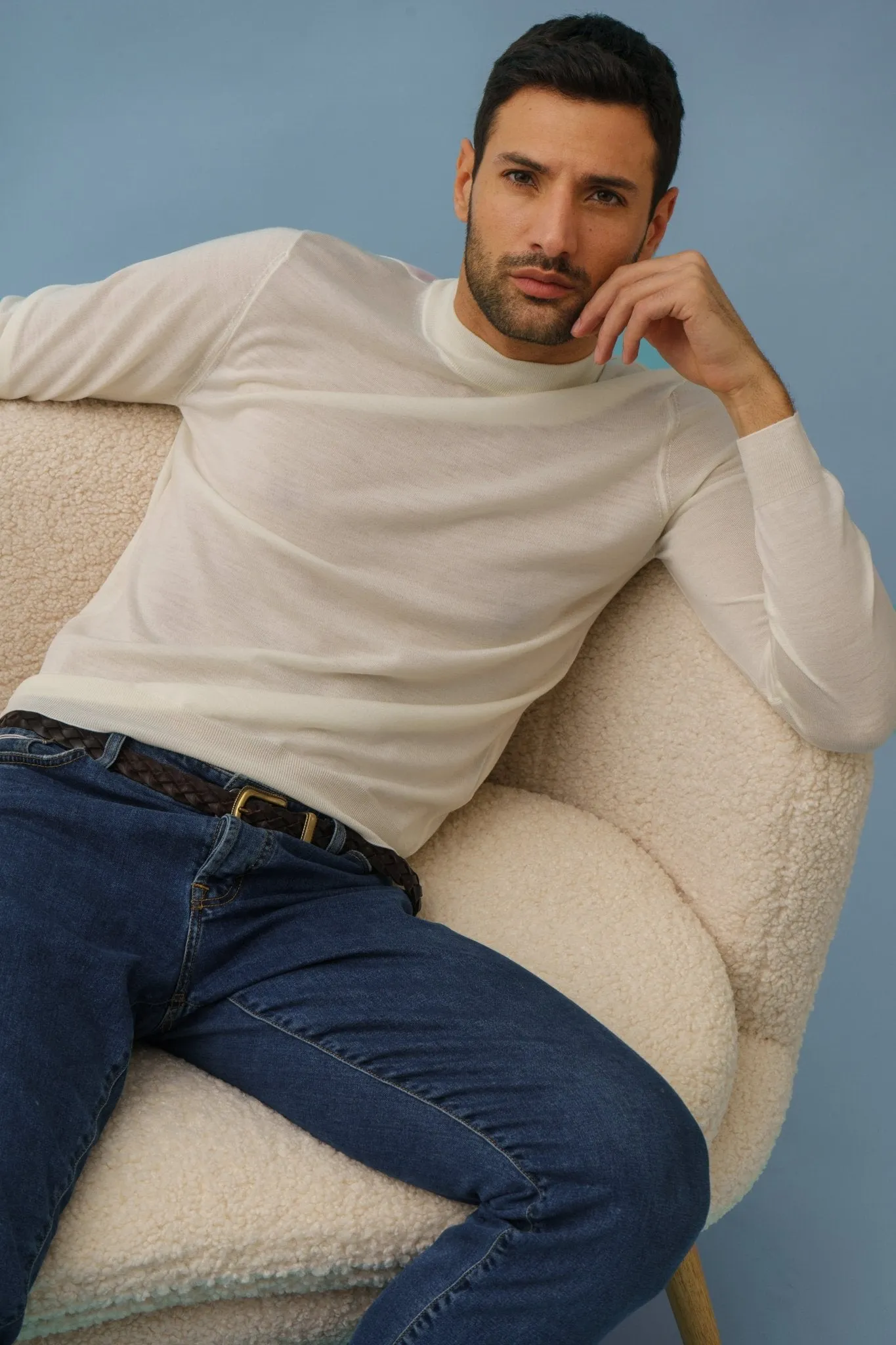 McKINNON & Co x FERRANTE Extra Light Mockneck BEIGE