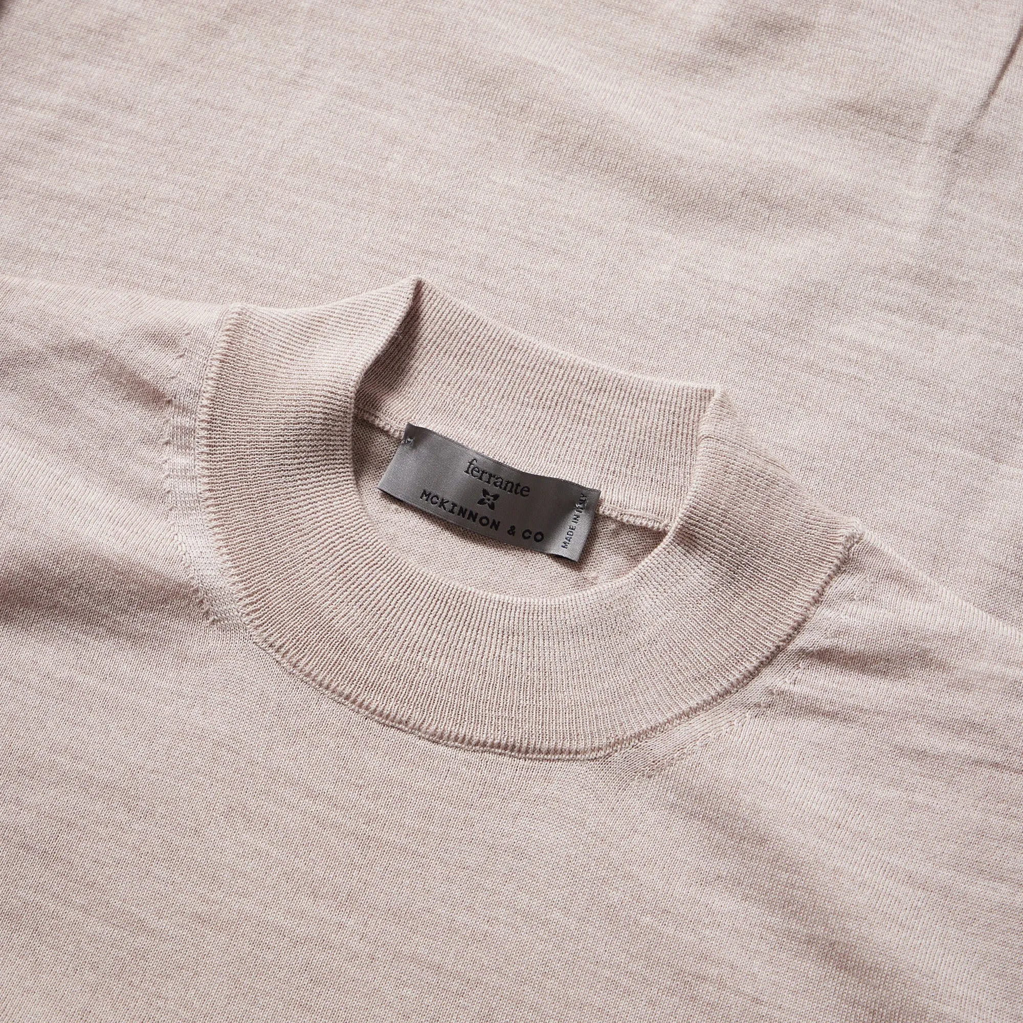McKINNON & Co x FERRANTE Extra Light Mockneck BEIGE