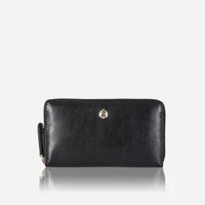 Medium Zip Around Purse, Black