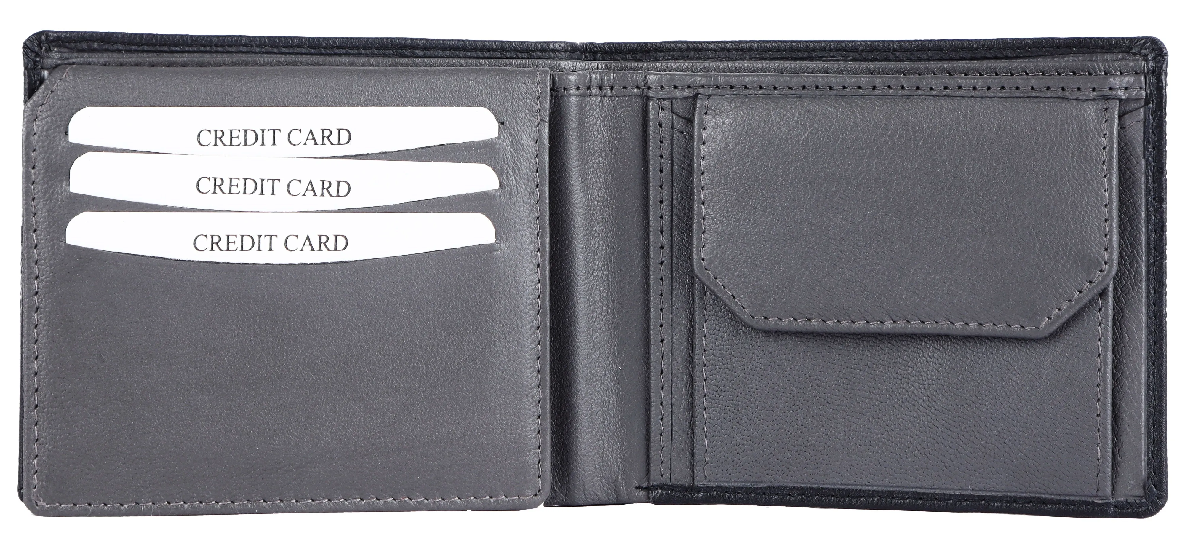 MENS LEATHER WALLET (RFID) 93701 (BLACK)