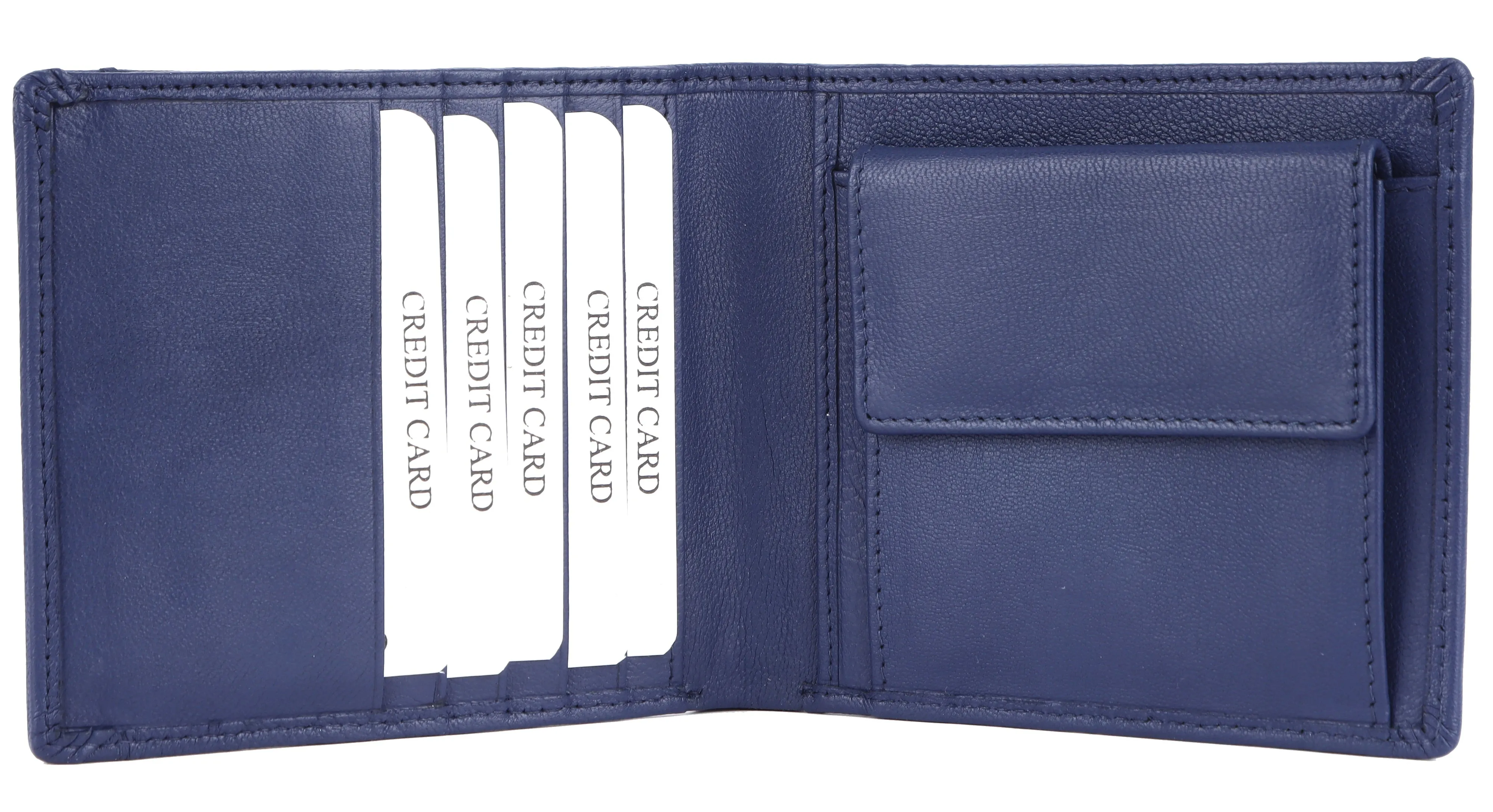 MENS LEATHER WALLET (RFID) 93710 (BLUE)