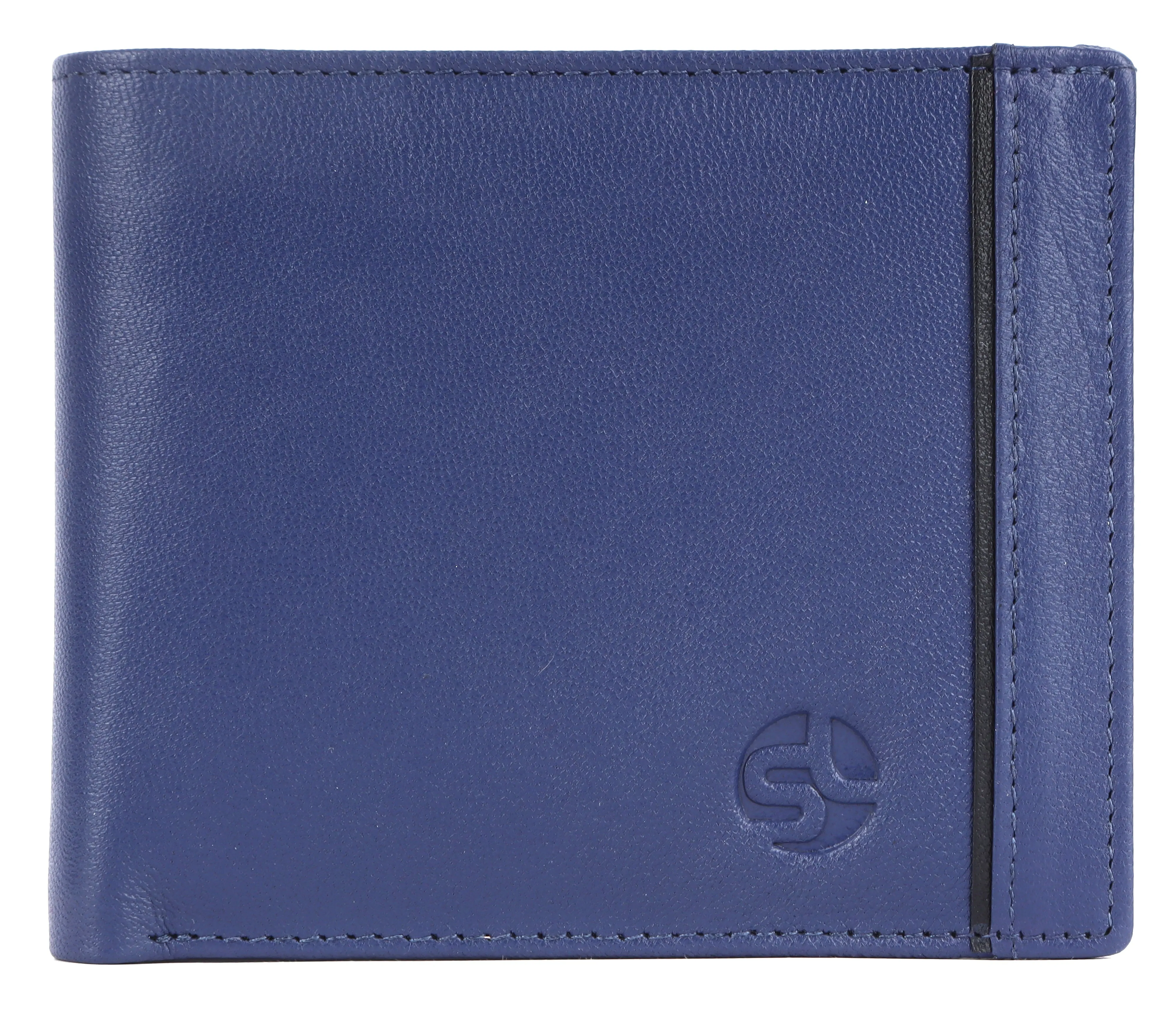 MENS LEATHER WALLET (RFID) 93710 (BLUE)