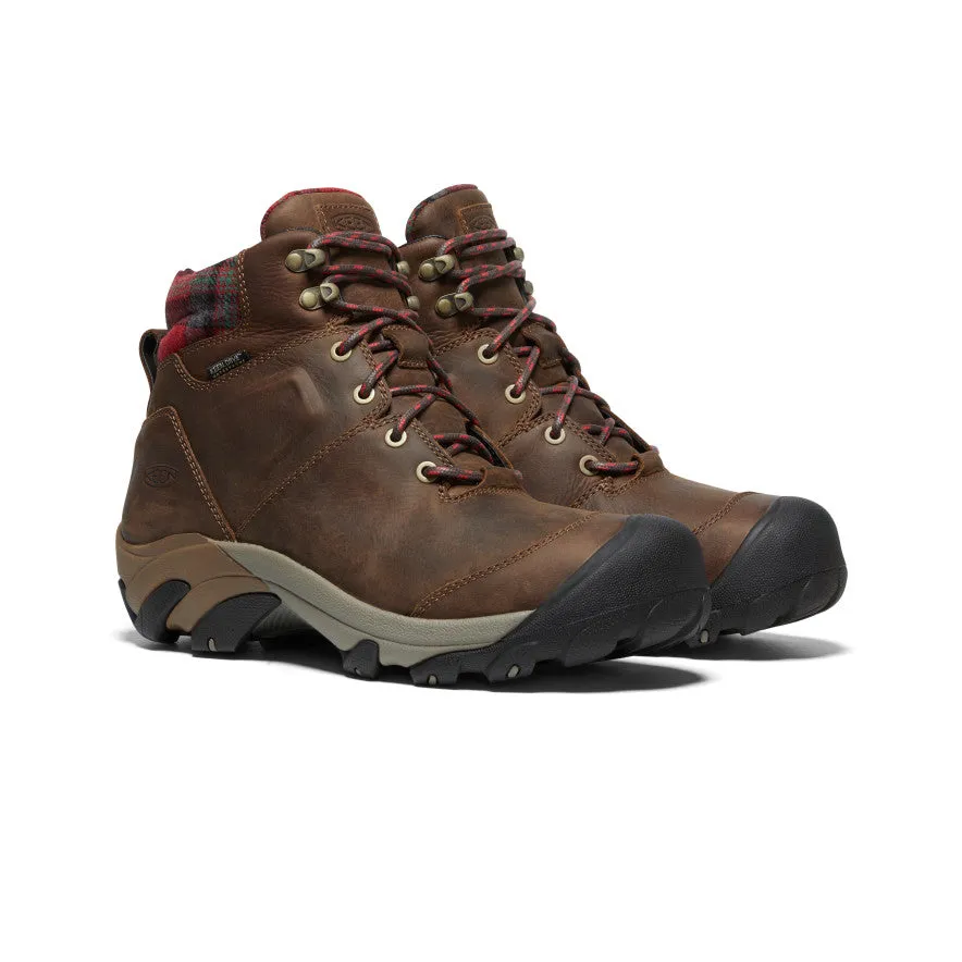 Men's Targhee II Winter Waterproof Boot  |  Dark Earth/Red Plaid