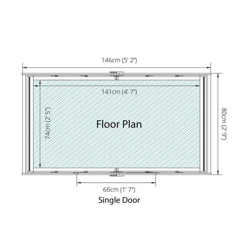 Mercia 5' 2" x 2' 9" Apex Shed - Budget Dip Treated Overlap