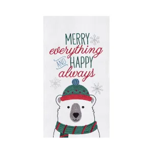 Merry Everything Polar Bear Kitchen Towel