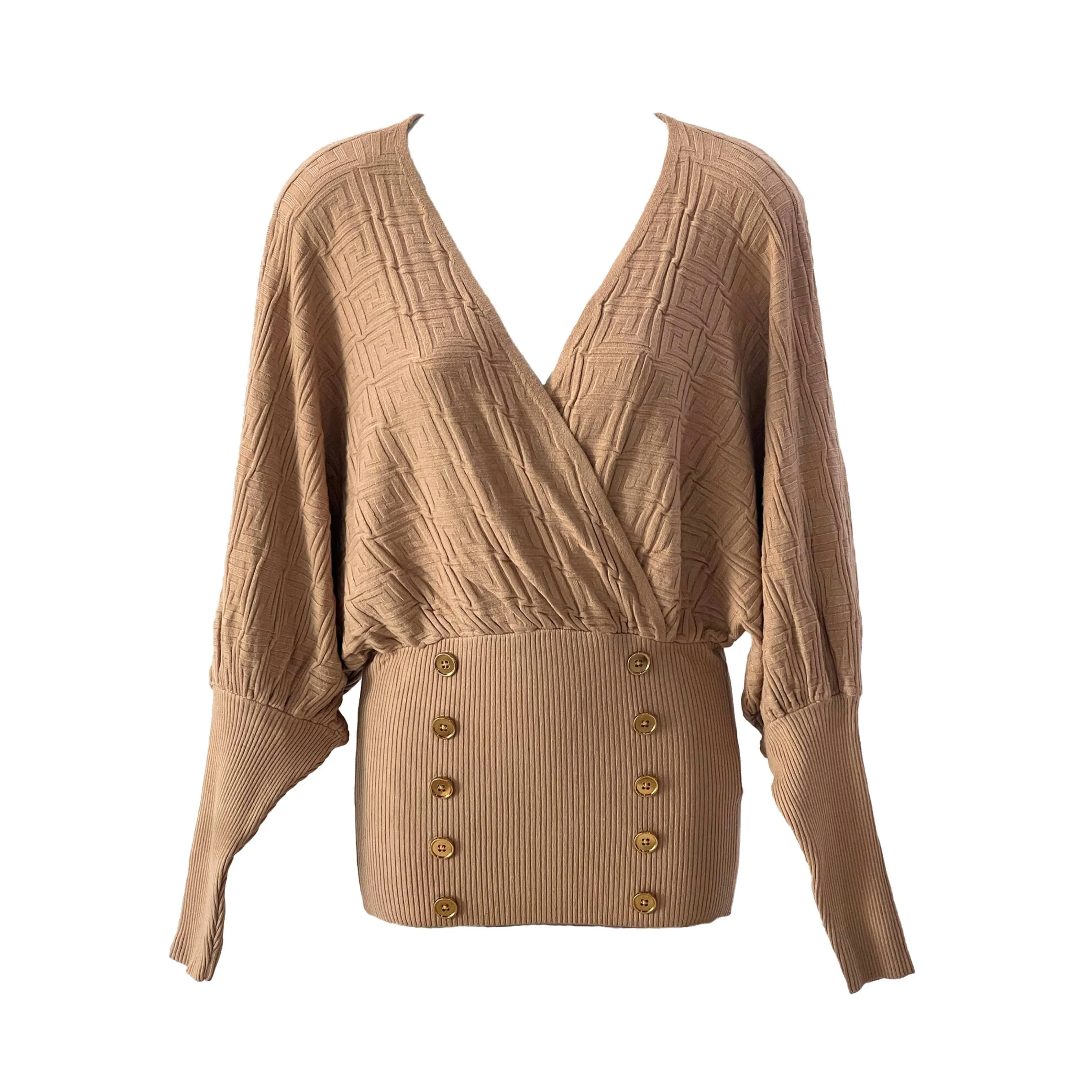 MOEWY - Cozy V-neck Blouse