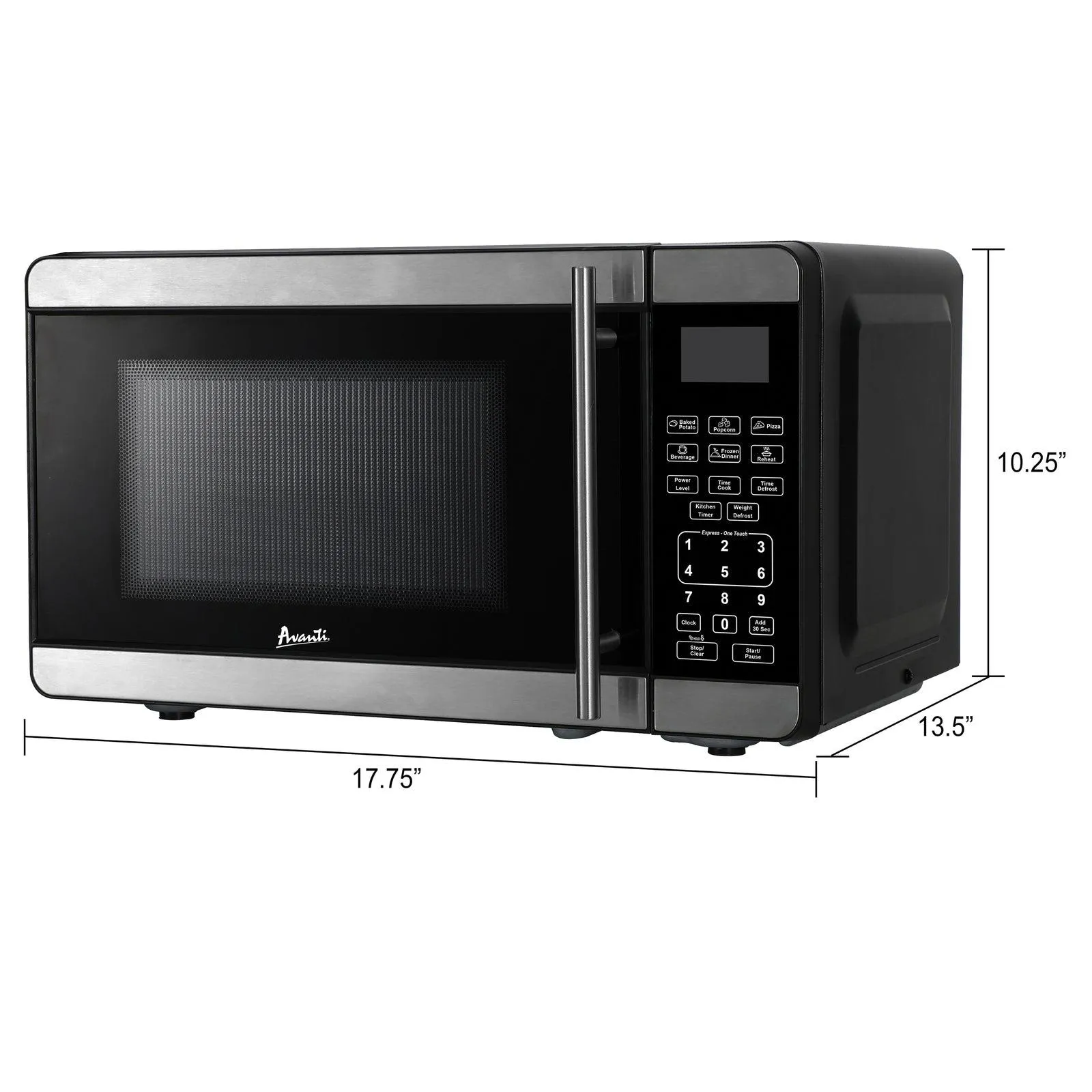 MT7V1B Avanti Countertop Microwave Oven, 0.7 cu. ft. - Black / 0.7 cu. ft.